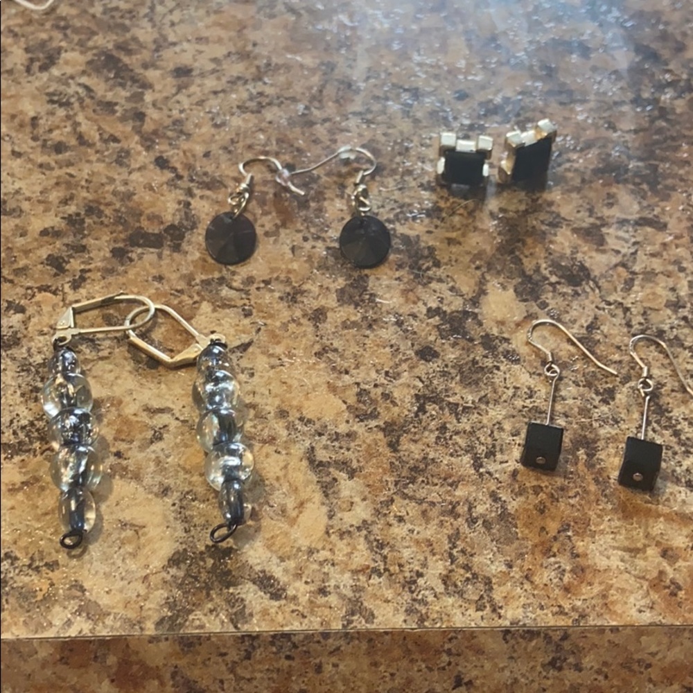 Black earring lot